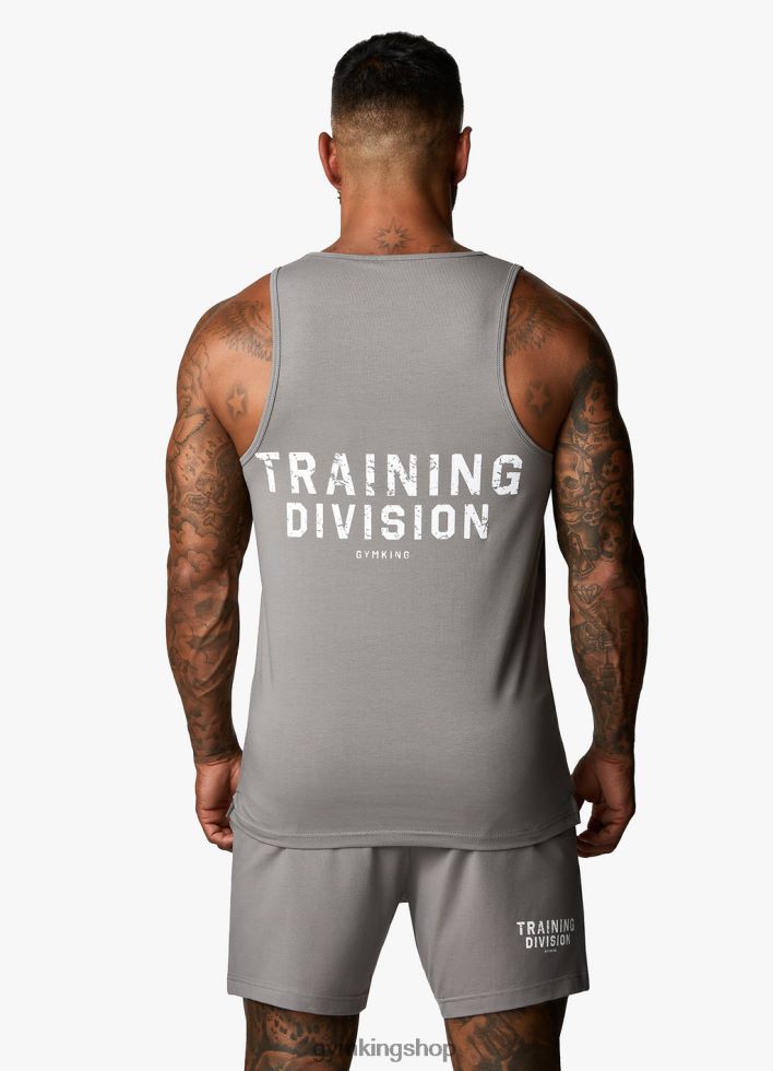 oblečenie Gym King tréningová divízia vesta šedá/biela muži 0DB0ZV233
